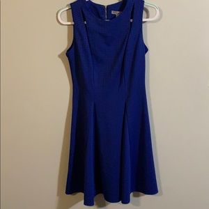 Danny and Nicole Blue Textured Sleeveless Dress